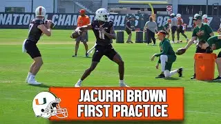 QB Jacurri Brown's FIRST Practice as a Hurricane | Former 4-Star Recruit