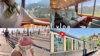 スイス🇨🇭絶景ルート観光列車、ゴールデンパス•ベルエポック🚃｜青い空と緑の草原、まるで絵画のような風景の中で過ごした緩やかな１日｜レマン湖畔、モントルー🦢