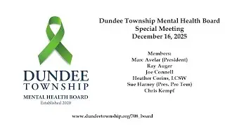 12-16-25 Dundee Township Mental Health Board Special Meeting - Board Candidate Interviews