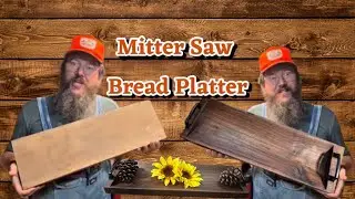 How to make a wood bread platter using a miter saw #woodworking #charcuterieboard 