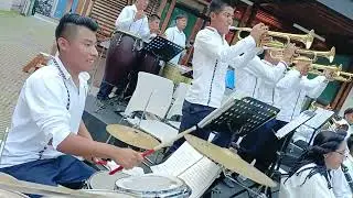 Banda Rito Marcelino Rovirosa de Santiago Zacatepec Mixe, en el Centro Cultural San Pablo! 🎶🎶🎵💙❤️🤍
