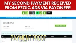 My Second Payment Received from Ezoic Ads via Payoneer $164 #paymentproof