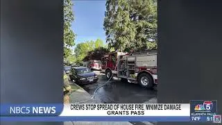 Crews stop spread of house fire in Grants Pass