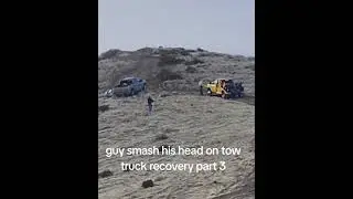 guy smash his head  tow truck  recovery part 3 #offroadoverland  #jeep  #offroad