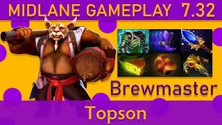🍻 Topson Brewmaster Mid Gameplay - Top MMR Dota 2