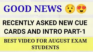 GOOD NEWS:- Recently asked Cue cards & Intro topics May to August 2023 || Suraj Special speaking PDF