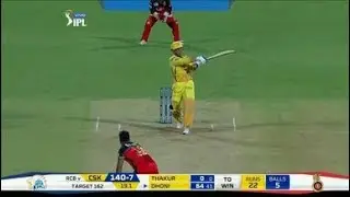 Ms dhoni 111 m six in IPL vs Rcb