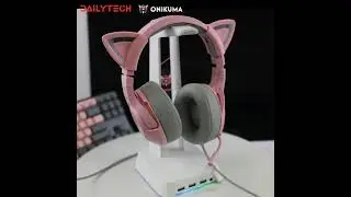 Dailytech ONIKUMA ST-2 Pink RGB Gaming Headset Stand
