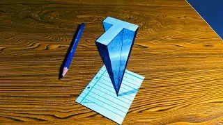 3D drawing 🤯 very easy 3D Art draw on paper beginner 🔰 3d video 3d illusion cute Art #drawing #yt 