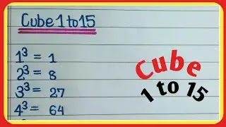 Cube 1 to 15 | 1 to 15 cube | cube 1 se 15 Tak | 1 se 15 ka cube