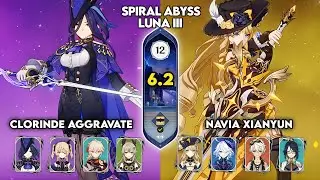 C2 Clorinde Aggravate & C0 Navia Xianyun | Spiral Abyss Luna III | Genshin Impact - Ditusi