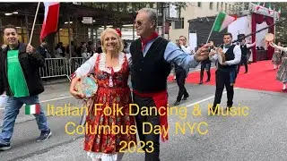 Italian Folk Dancers & Music, New York, Columbus Day Parade: October 10, 2023