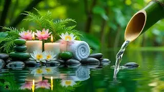 Relaxing Sleep Music with Bamboo Water Sound🌿Relieve Stress & Anxiety, Deep Sleep Music, Meditation