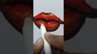 Lips Art Tutorial with DOMS Brush Pen | How to make realistic lips with doms brush pen