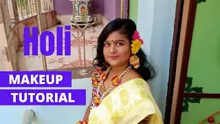Holi festival makeup tutorial