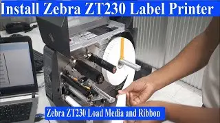 Как загрузить драйвер и установить принтер этикеток Zebra ZT230 | Загрузка носителя и ленты в Zeb...