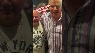 Back to the Future delorean car and Actor Tom Wilson aka &ldquo;Biff Tannen&rdquo;