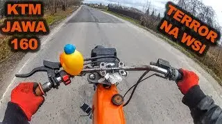 KTM JAWA z silnikiem 160cc MRF PitBike YX Lifan Ycf - pierwsza jazda /Teraz to jest śmierć na kołach