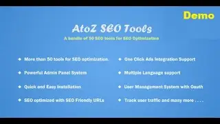 AtoZ SEO Tools - Search Engine Optimization Tools Demo Video