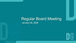 Regular Board Meeting - 1/26/2026