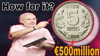 5 Rupees Copper Nickel Coin Year 2000 Moscow Mint Value