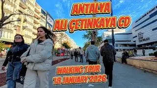 Antalya Muratpaşa,Ali Çetinkaya CD. Walking Tour 18 Jan2026 #antalya #walkingtour #travel