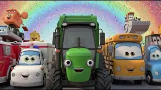 Tractor and Baby Trucks Learn City Jobs | Vehicles & Jobs Song for Kids