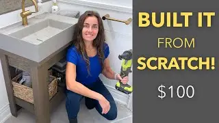 Simple DIY Bathroom Vanity | Save $$$ #woodworking #diyPlumbing #bathroomVanityDIY