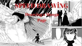 Drawing a Manga Page- Versus& One Punch Man-Speed drawing