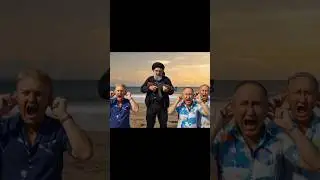 &ldquo;Trump&rsquo;s Secret Beach Dance EXPOSED! 😂 (Ft. Putin & Netanyahu)&rdquo; #funny #shorts