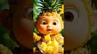 Pineapple Baby Eating ASMR 🍍 | Tropical Fruit Baby 8K UHD#PineappleBaby #ASMR #FruitBaby #EatingASMR