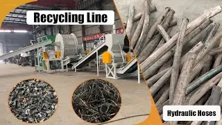 Hydraulic Hose Recycling Line | Clean Steel & Rubber Separation