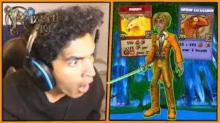 Wizard101 Exalted (100) Fire PvP: FIRST TIME Using Inferno Salamander ITEM CARD!