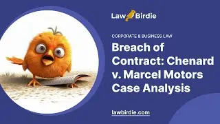 Breach of Contract: Chenard v. Marcel Motors Case Analysis - Essay Example