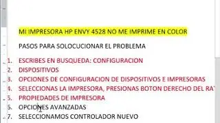 NO IMPRIME EN COLOR  impresora HP  ENVY 4528 WIFI