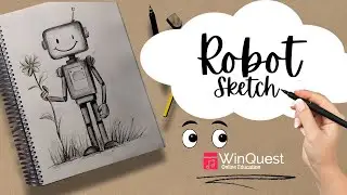 🎨🤖 Robot Sketch Tutorial Video | Easy Drawing for Kids | Winquest Online
