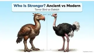 Terror Bird vs Ostrich | Prehistoric Ancient Power vs Modern Speed Comparison | Who is Stronger
