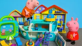 SATISFYING UNBOXING PEPPA PIG TOYS COLLECTION I PEPPA PIG HOUSE I ASMR TOYS REVIEW