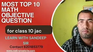 Top 10 objective questions math class 10 Jac board part 2