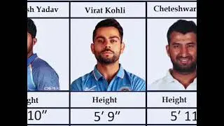 30 Indian Cricketers Height Comparison,