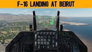 DCS F-16C Landing at Beirut in 4K Ultrawide
