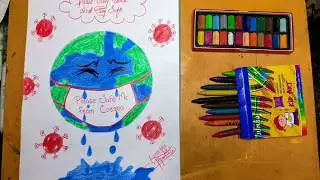 Speed Drawing of CoronaVirus / Save Earth