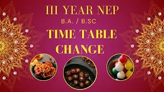 Supplementary | Timetable Change | NEP 2024