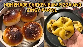 Chicken Bun, Pizza & 🌯Zingy Parcel &ndash; Ghar Pe Banaya Family Ke Liye! ❤️ Easy & Tasty Homemade Snacks!