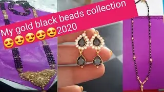 My gold black beads collection ||black beads earings gold || mvgallery