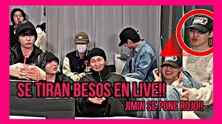 JIKOOK-SE TIRAN BESOS EN VIVO🔥JIMIN NO AGUANTA Y SE SONROJA EN PLENO LIVE 😳💥