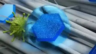 Silic self cleaning fabric CG animation
