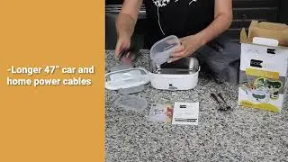 FORABEST Electric Lunch Box - Fast 60W Food Heater 3-In-1 Portable Food Warmer Lunch Box for car