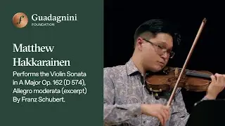 Matthew Hakkarainen Plays Violin Sonata A Major Op. 162 (D 574), Allegro moderata By Franz Schubert.