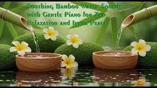 Soothing Bamboo Water Sounds with Gentle Piano for Zen Relaxation and Inner Peace